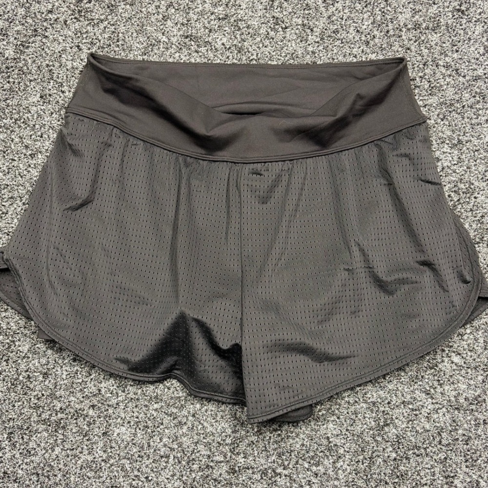 Halara Shorts Women Large Black Mesh 2-in-1 Running Athletic Gym Workout Active